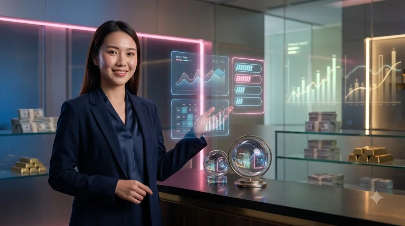 Bàn tay điều chỉnh mức cược slot ALO789 trên bảng điều khiển hologram với các mức vàng tăng dần