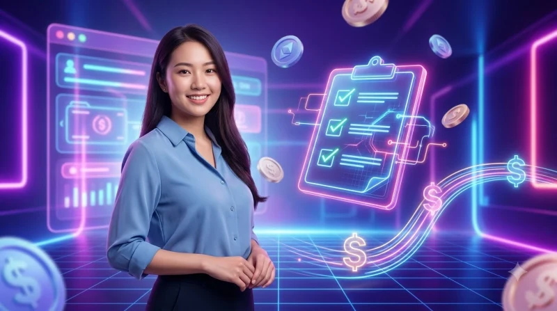 Bàn tay người dùng chuẩn bị thông tin trên laptop trước khi thực hiện giao dịch kỹ thuật số