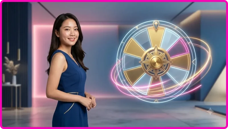 Guồng quay nổ hũ ALO789 với biểu tượng ngôi sao, kim cương và chuông vàng phát sáng