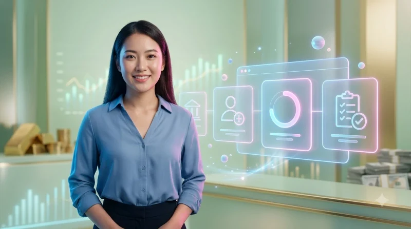 Quy trình 4 bước cài đặt ứng dụng ALO789 được minh họa bằng các biểu tượng trực quan