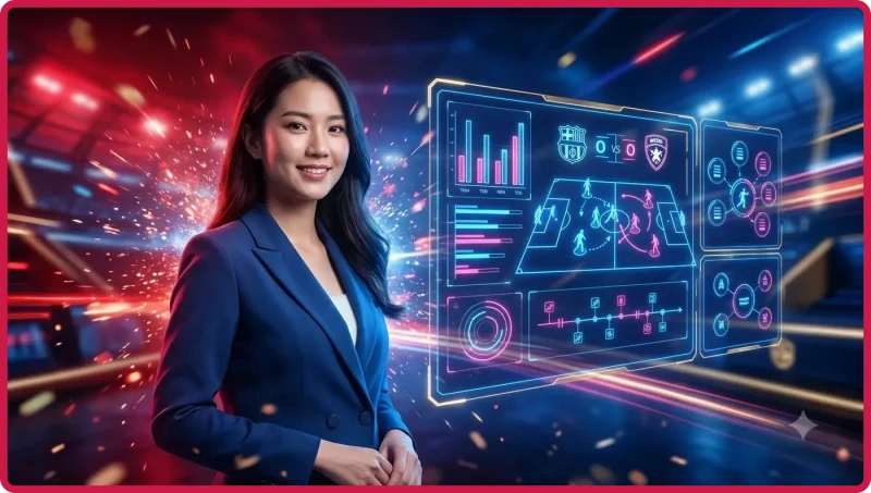 Sân vận động và bảng kèo châu Á trực quan trên nền tảng ALO789